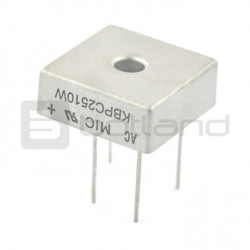 Mostek prostowniczy KBPC2510 - 1000V / 25A - z wyprowadzeniami