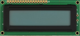 DEM 16216 SGH LCD module, 2x16, H:5.6mm, bw/gr