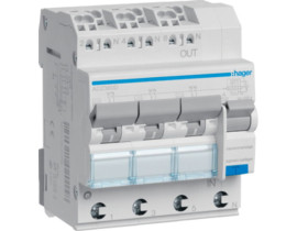 Wyłącznik różnicowoprądowy z członem nadprądowym C 10A 3P+N 6kA 30mA typ A QC/QBB ADZ360D HAGER