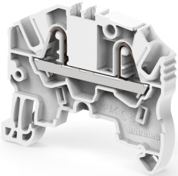 PI spring terminal block, push-in spring connection, 2.5 mm², 2 pole, 24 A, 8 kV, gray, 1SNK705010R0000