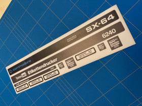 Commodore SX64 replacement sticker