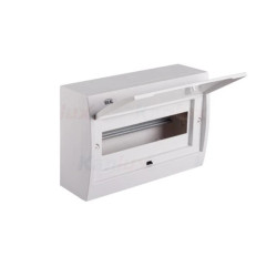 Rozdzielnica modułowa tworzywo 1x12 natynkowa IP30 IK07 N+PE II klasa drzwi białe KDB-S12P biały 23624