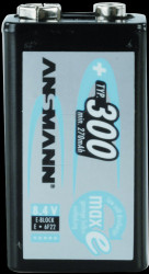 5035453 ANSMANN maxE battery, 9-V block, 300 mAh