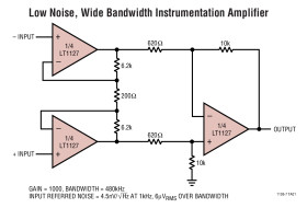 Quad Decompensated Low Noise, High Speed Precision Op Amps