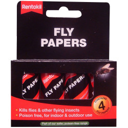 Rentokil FF40 Fly Papers (Pack 4)