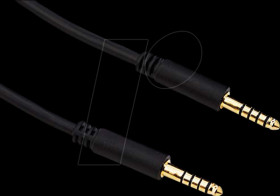 85791 Stereo Jack Cable 4.4 mm 5 pin male to male 1 m black