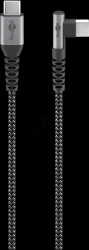 64658 Data/charging cable USB C plug > angled USB-C, 0.5 m