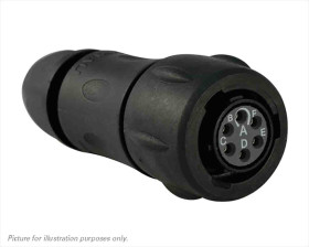 Złącze wielostykowe przemysłowe 6-pinowe Montaż na kablu Gniazdo Souriau Sunbank by Eaton