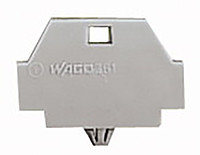 Ścianka koncowa Płytka końcowa z końcówką montażową zatrzaskową WAGO Blok zaciskowy serii 260