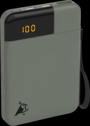 AQPBPBIB5MGR024 Power bank, 5000 mAh, 12 W, 1x USB-A, 2x USB-C, moss green