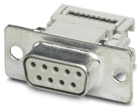 Złącze D-Sub 9-pinowe Żeński Proste Montaż na panelu Złoto na niklu