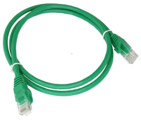 Patchcord UTP kat.6 kabel sieciowy LAN 2x RJ45 linka zielony 1m Alantec