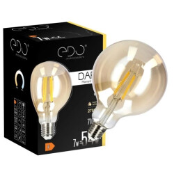 Żarówka dekoracyjna DARI LED Filament 7W, E27, 2700K, 710lm, 230V, GOLD G95, EDO777635 EDO Solutions