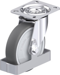 Blickle 907846 L-PATH 125KF-FS Rolka obrotowa z blachy stalowej Średnica koła: 125 mm Maksymalne obciążenie: 250 kg 1 sz