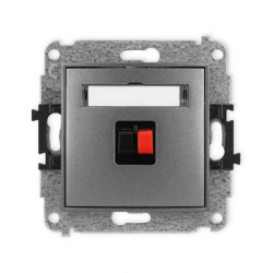 ICON Mechanizm gniazda głośnikowego pojedynczego grafitowy 11IGG-1