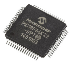 Mikrokontroler Microchip PIC18F87K22 TQFP 64-pinowy Powierzchnia PIC 64kB 8 bit 64 MHz, 4 kB RAM Flash, 1.8 V