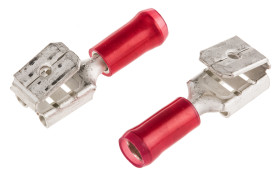 Konektor płaski Żeński 6.35 x 0.81mm długość 23.54mm Izolacja: Izolowane Cyna