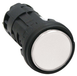 Lampka kontrolna do montażu panelowego, biała 24.1 x 22.3mm LED Czarny Idec