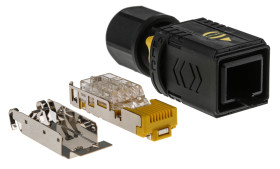 Złącze RJ45 Męski Złącze RJ45 Montaż na kablu Cat6 HARTING, proste 1-żyłowe