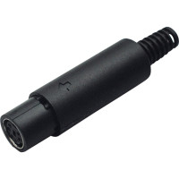 GSVHS-K-4P Gniazdo DIN-mini SVHS 4 pin na kabel (typ4, GMDIN-K-4P)