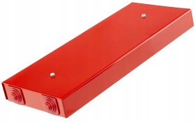 Puszka przeciwpożarowa PIP-7A P10x2x4 prostokątna, E90, przelotowa, wymiary 114x30x286mm, czerwony 84627616