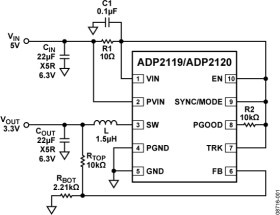 2A, 1.2MHz Synchronous Step-Down DC-to-DC Regulator