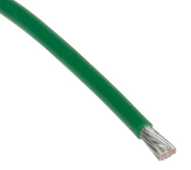 Przewód montażowy 0,34 mm2 Zielony RS PRO PTFE 22 AWG 300 V dł. 100m 19/0,15 mm 200°C BS 3G 210:1996