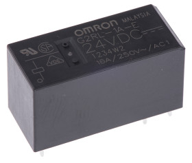 Przekaźnik mocy 24V dc SPST Omron, montaż PCB 1440Ω Otwór przezierny