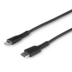 Kabel USB Złącze A USB C Złącze B Lightning dł. 1m Wytrzymały kabel Apple Lightning USB 2.0 kolor: Czarny