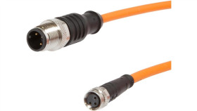 Vk30rf84 Kabel Połączeniowy, 3 M, Gniazdo M8 3-Stykowe Proste, Wtyczka M12...