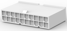 Plug housing, 20 pole, pitch 4.2 mm, straight, white, 2-1586017-0