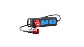 Rozgałęziacz Przemysłowy Rs-P Gumowany Gniazda (4X2p+Z, 32A 5P) Z Przewodem I...