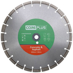 Core Plus CORDBAB35020 Concrete &amp; Asphalt Diamond Blade 350 x 20mm
