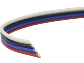 Przewód wstążkowy montażowy TLWY 4x0,12 150V kolorowy Technokabel /50m/