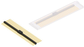 Pin header, 30 pole, pitch 2.54 mm, straight, black, SL12SMD10930GBSM