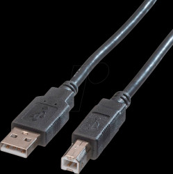 02.11.30 USB 2.0 cable, USB type-A connector to USB type-B connector, 3.0