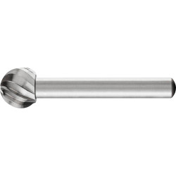 PFERD 22420516 Burr HSS spherical milling pin &#xD8;12mm shank &#xD8;6mm