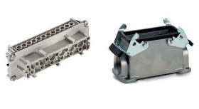 Zestaw kompletny 24+PE stykowy żeński /obudowa gniazda cokołowa + wkład/ EPIC KIT H-BE 24 BS SGR M25 75009653