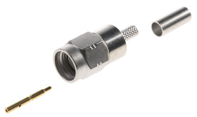 Złącze koncentryczne Montaż na kablu Męski 50Ω typ złącza Złącze SMA 0 to 12.4GHz Połączenie zagniatane typ kabla