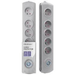 Qoltec Listwa zasilająca antyprzepięciowa 5 gniazd 1.8m Szara