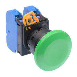 YW1B-M4E20G Green 22mm Mushroom Momentary Push Button Switch 2NO IP65 IDEC