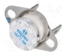 TERM-KSDN160 Czujnik, termostat, bimetaliczny NC otwarcie: 160°C zamknięcie: 130°C obudowa metalowa