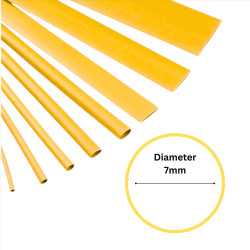 7mm x 1.2m Yellow Heat Shrink Sleeve