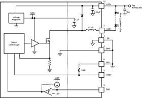 450mA 14W constant current buck LED driver micro-module
