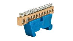 Listwa Zaciskowa Zerowa 9X10mm2 + 2X16mm2 Niebieska Th 35-11/25/N