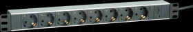 19071622 19" socket outlet, 1U, 9-port