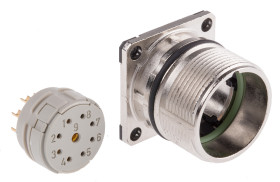 Złącze wielostykowe przemysłowe 8 + 1-pinowe M23 Montaż w przegrodzie Gniazdo Phoenix Contact