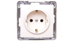 Impresja Gniazdo Pojedyncze Z/U Schuko Ecru Gp-1Ys/M/27