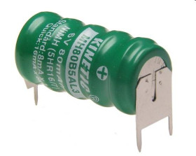 Akumulator 6.0V 80mAh lutowany 3 piny