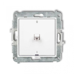 MINI Mechanizm łącznika dwubiegunowego w stylu amerykańskim biały mat 25MWPUS-9